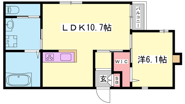 手柄駅 徒歩20分 2階の物件間取画像